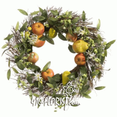 Artificial Apple-Pear-Berry Wreath