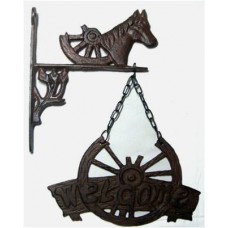 Cast Iron Horse Head - Hanging Welcome 